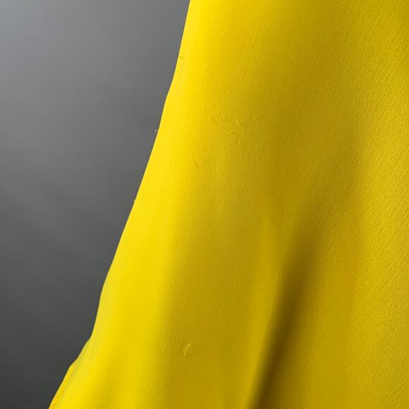 CALVIN KLEIN 205W39NYC Size 2 Yellow Silk Wool Layered Poncho Dress - Picture 6 of 9